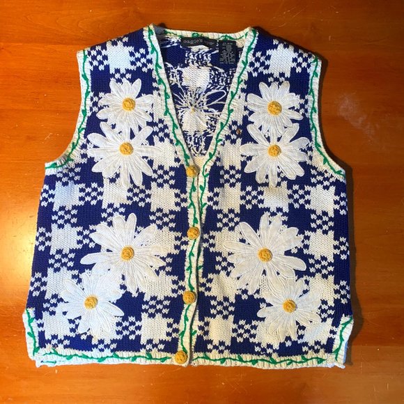 The Eagle's Eye Sweaters - Vintage Daisy Sweater Vest